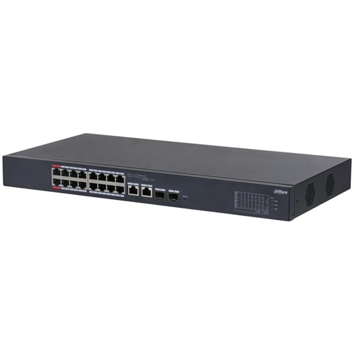 Dahua CS4218-16ET-135 16x10/100 Mbps PoE + 2x1 Gbps RJ-45/SFP Combo Uplink/135W/Cloud Managed PoE Switch #1