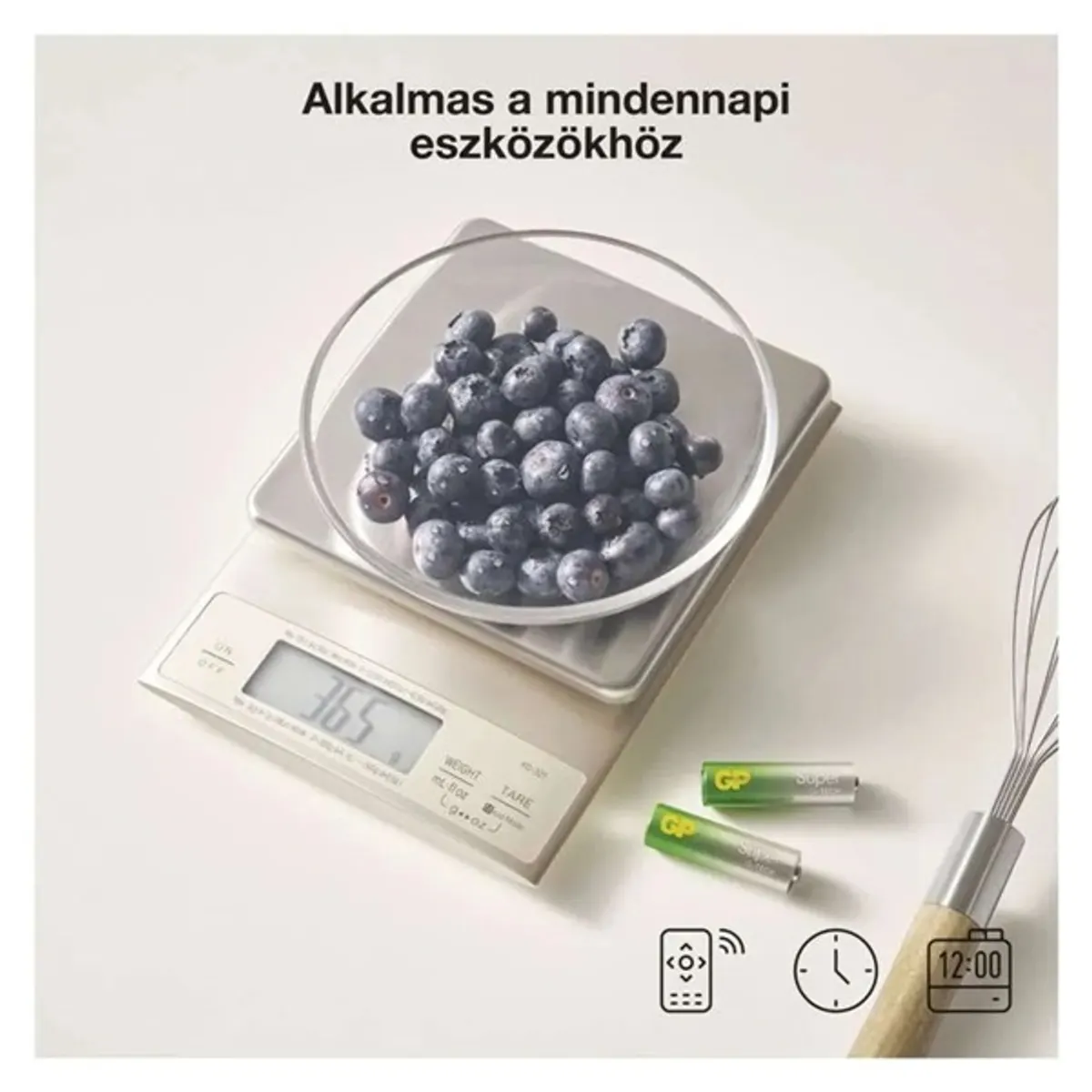 GP B0161M Super AA 12db + AAA 12db akáli elem + ventilátor #4