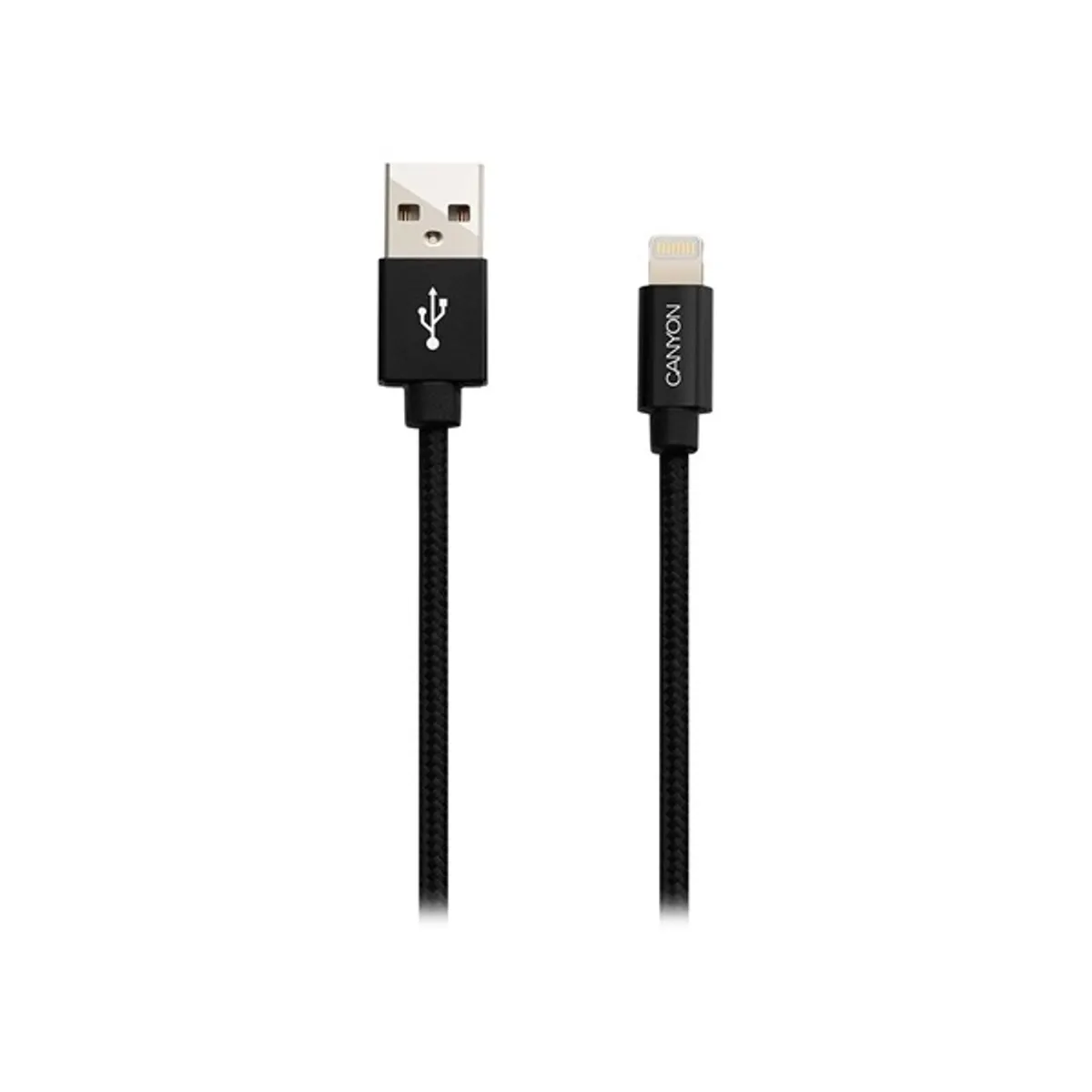 Canyon Charge & Sync MFI Lightning -> USB 2.0 A M/M adatkábel 1m fekete #1