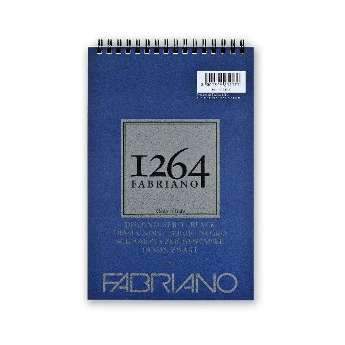 Fabriano 1264 200g A5 20lapos spirálkötött fekete rajztömb #1