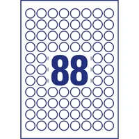 Avery 20mm 10ív 6222-10 univerzális fehér köretikett #3