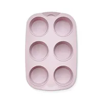 IRIS szilikon muffin sütőforma 6 darabhoz, szürke, fekete vagy piros színű SL-3208