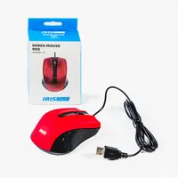 Iris IOM861-R Vezetékes Egér piros #2