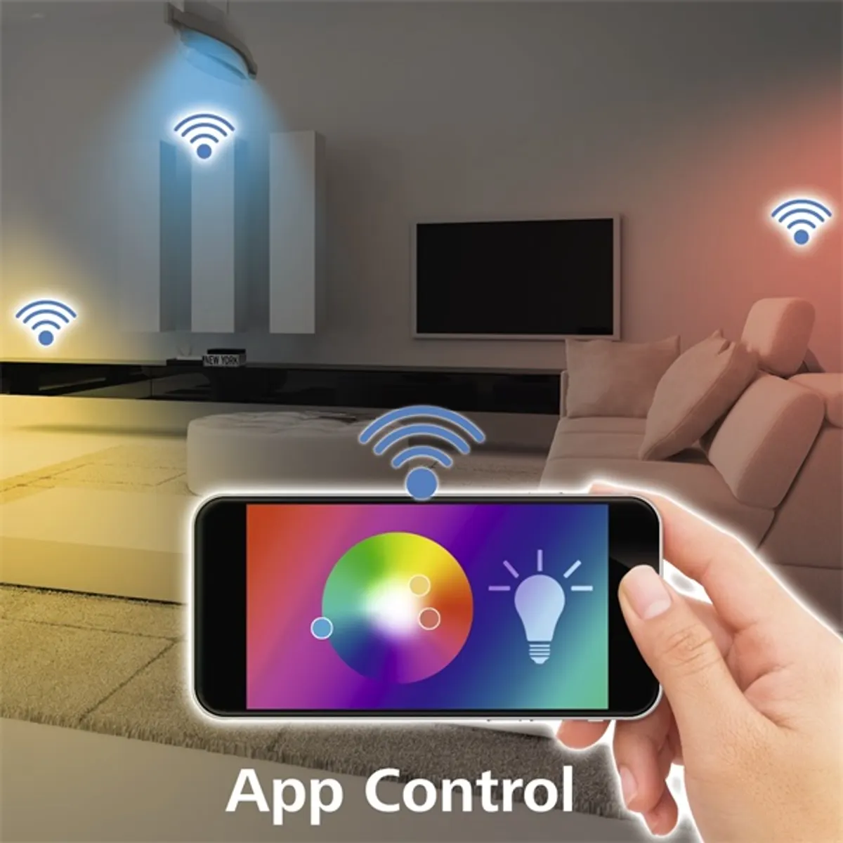 Hama 176532 GU10 4,5W 300lm Wifi okos RGB LED izzó #4