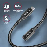 Axagon BUCM32-CF15AB 1,5m USB C fekete hosszabbító kábel #2