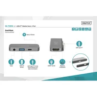 DIGITUS DA-70893 USB-C 4 portos univerzális mobil dokkoló #6