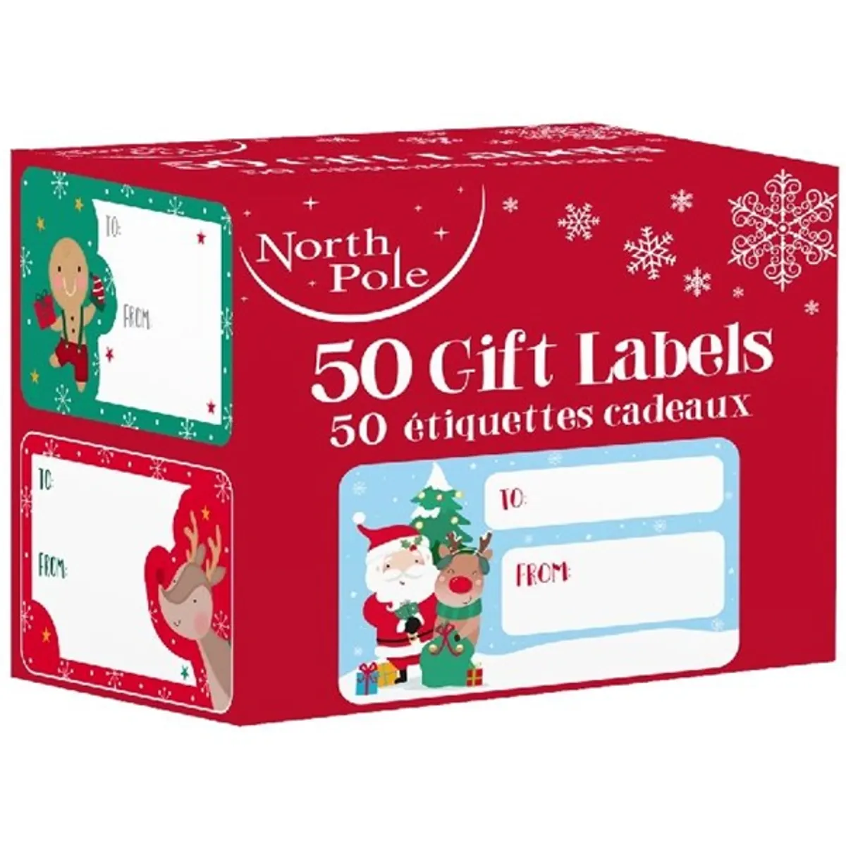 IRIS Karácsonyi matrica dobozban ajándék címzéshez 50db, 10db ív/doboz, 5db matrica/ív lap, 5,8x3,5cm #1