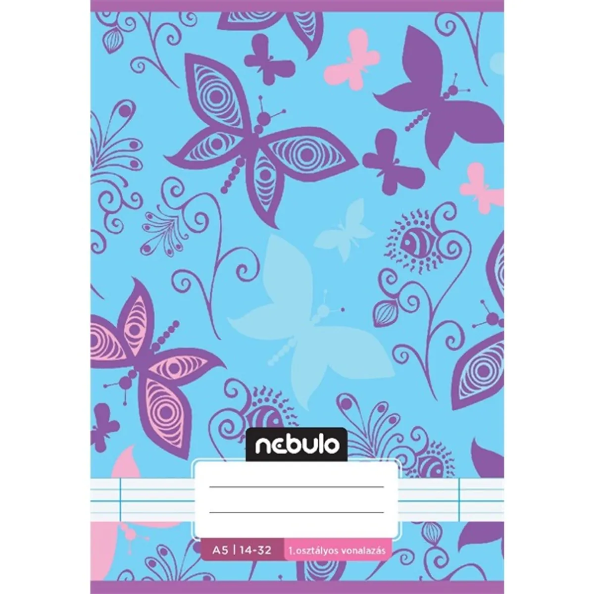 Nebulo Cuki minták A5 1. osztályos 14-32 tűzött vonalas füzet #4