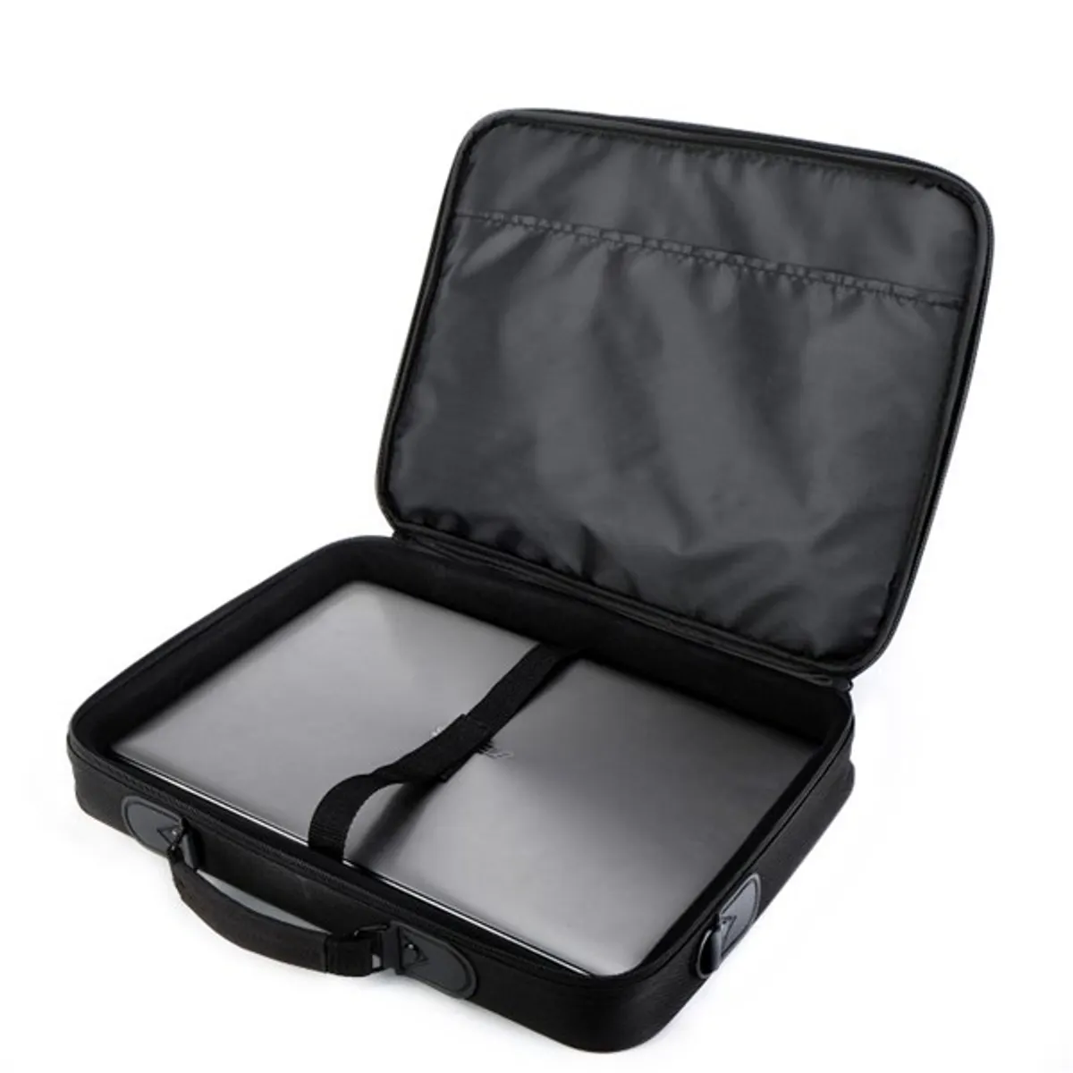 TOO 15,6" fekete notebook táska piros dekor csíkkal #2