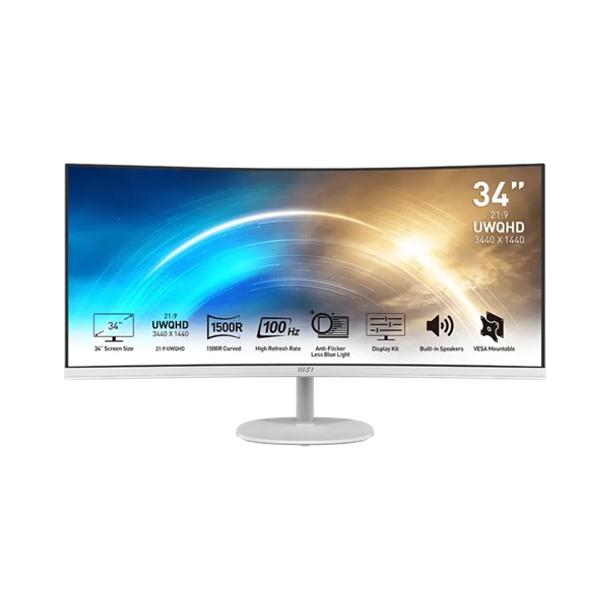 MSI 34" PRO MP341CQW UWQHD VA 100Hz HDMI/DP ívelt monitor #1