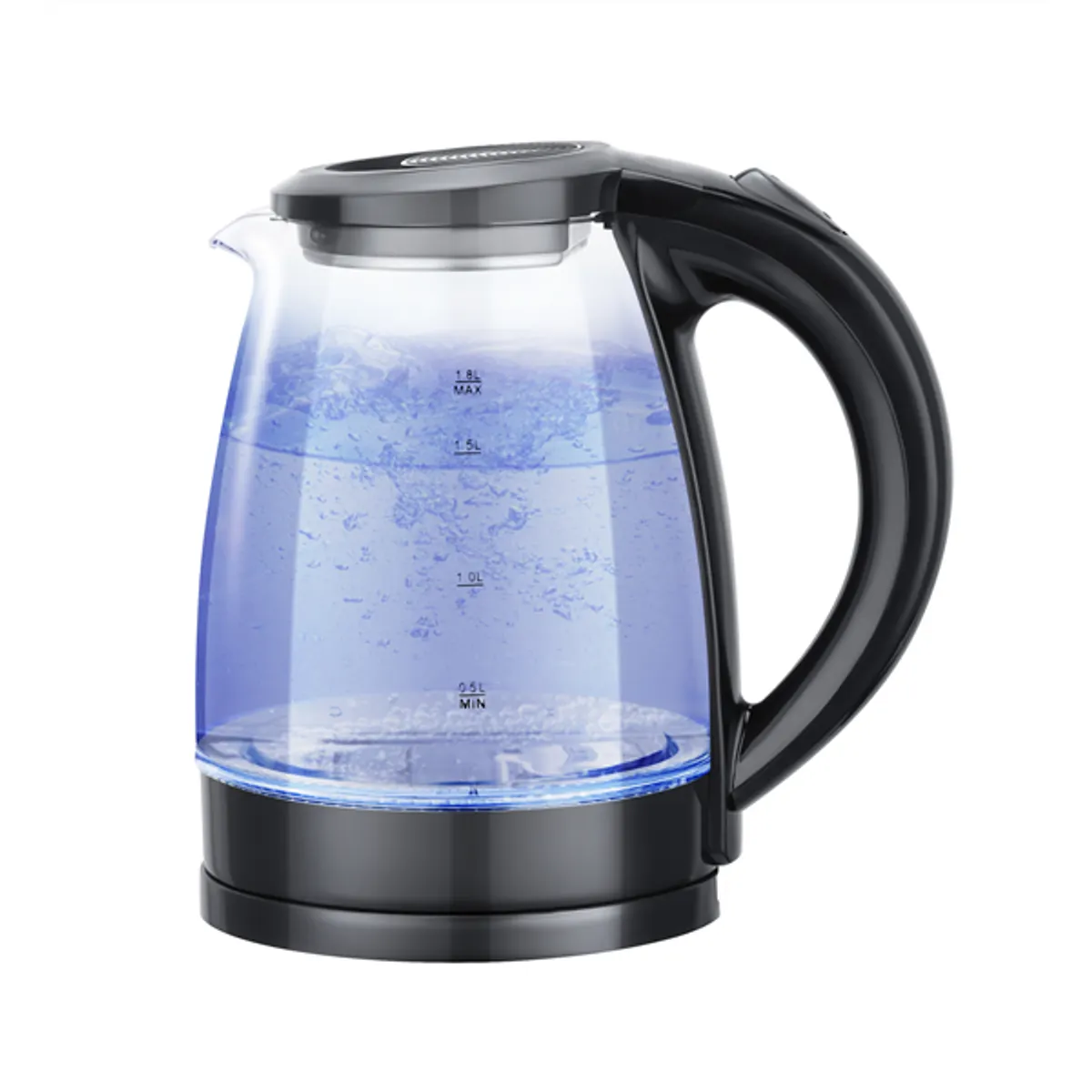 TOO KE-800 1,8L-es fekete üveg vízforraló #6