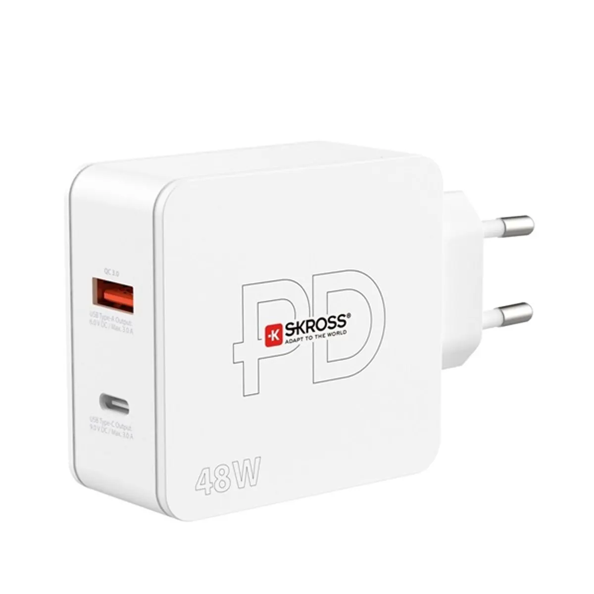 Skross 48W PD USB A/USB C fehér gyorstöltő #1