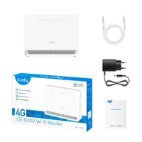 CUDY LT400E egysávos N300 WIFI 4G LTE CAT4, nanoSIM, belső antennás fehér Router #5