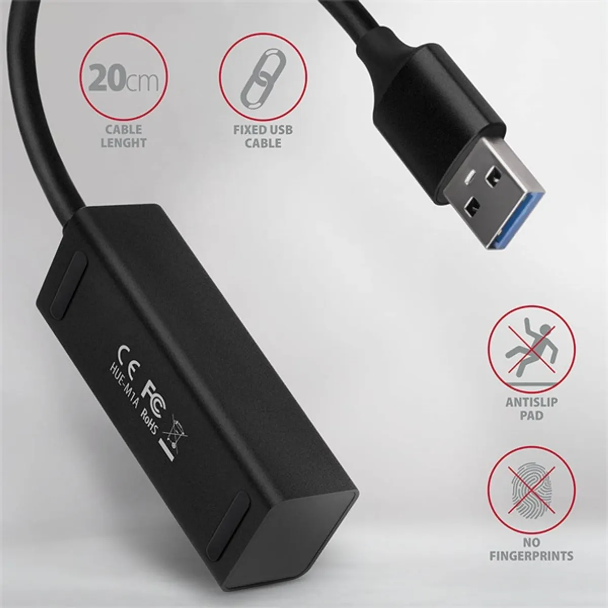 Axagon HUE-M1A 4 portos USB3.0 mini HUB #4