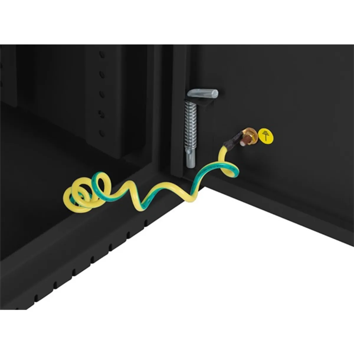 Lanberg 19" 4U+3U SZÉL:540mm MÉLY:200mm MAG:400mm fémajtós fekete fali rack szekrény #8