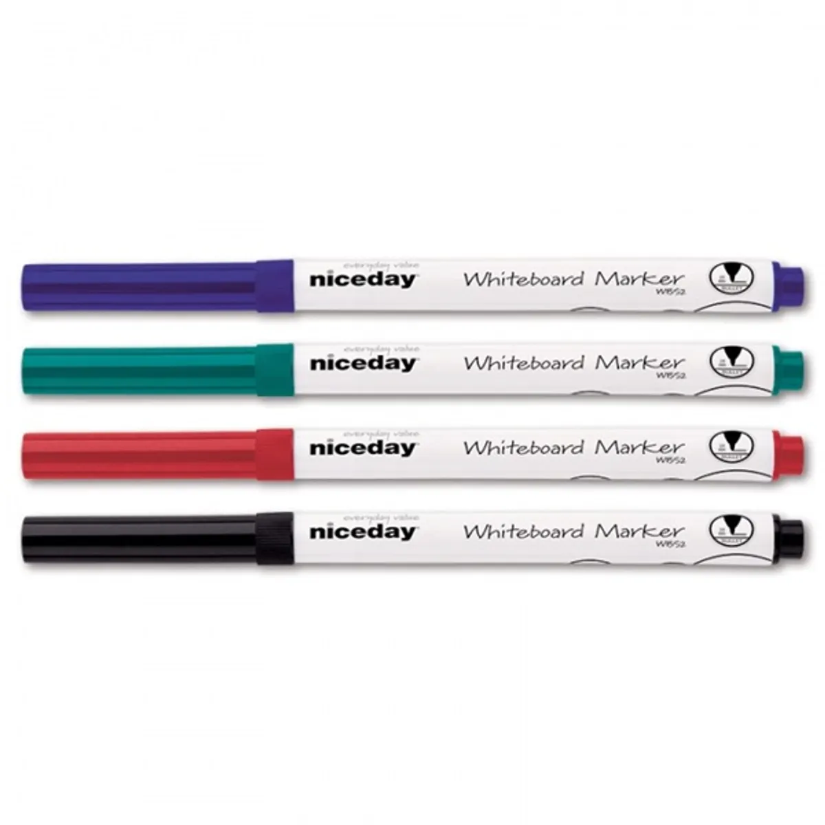 Niceday kerek vékony hegyű 4db-os vegyes színű táblamarker készlet #1