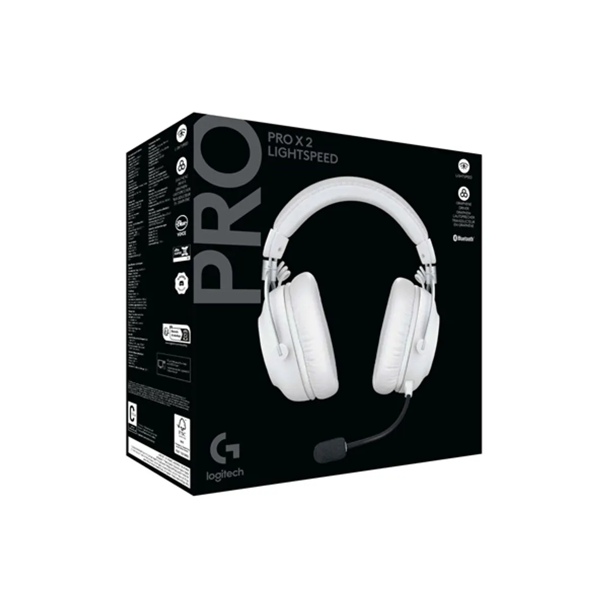 Logitech PRO X 2 LIGHTSPEED Wireless fehér gamer headset #6