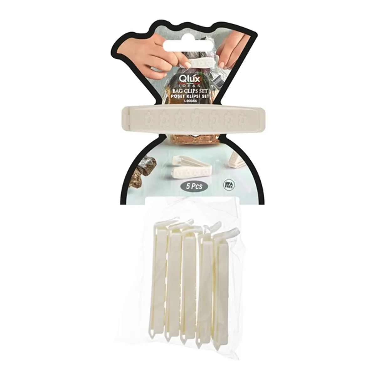 IRIS L-00364 Zacskózáró csipesz 5 darabos #3