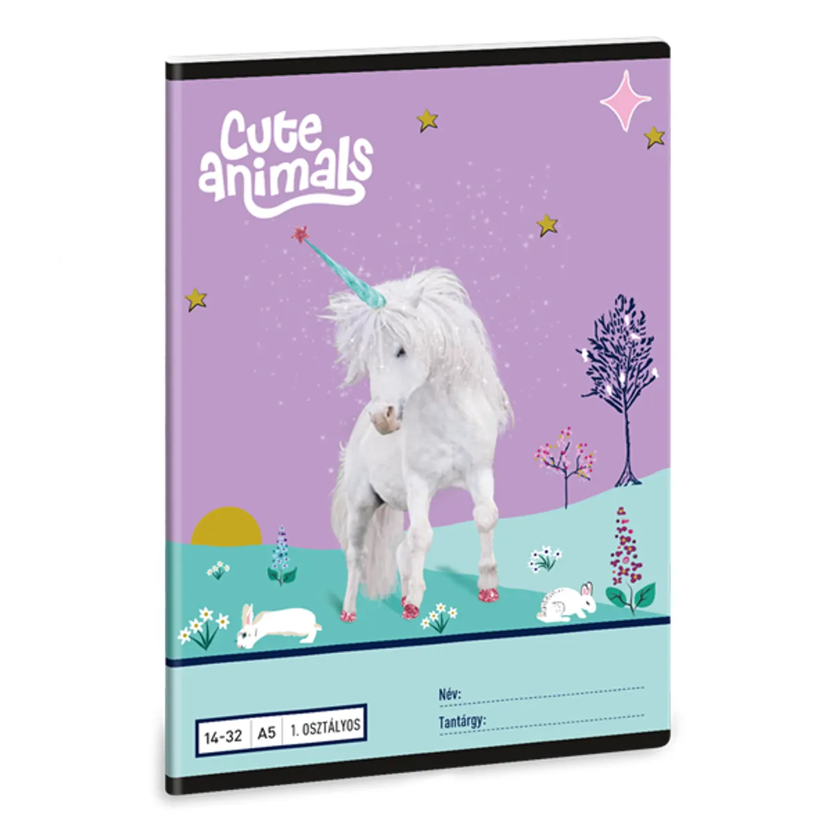 Ars Una Cute Animals Unicorn 25 (5448) A5 14-32 1. osztályos vonalas füzet #2
