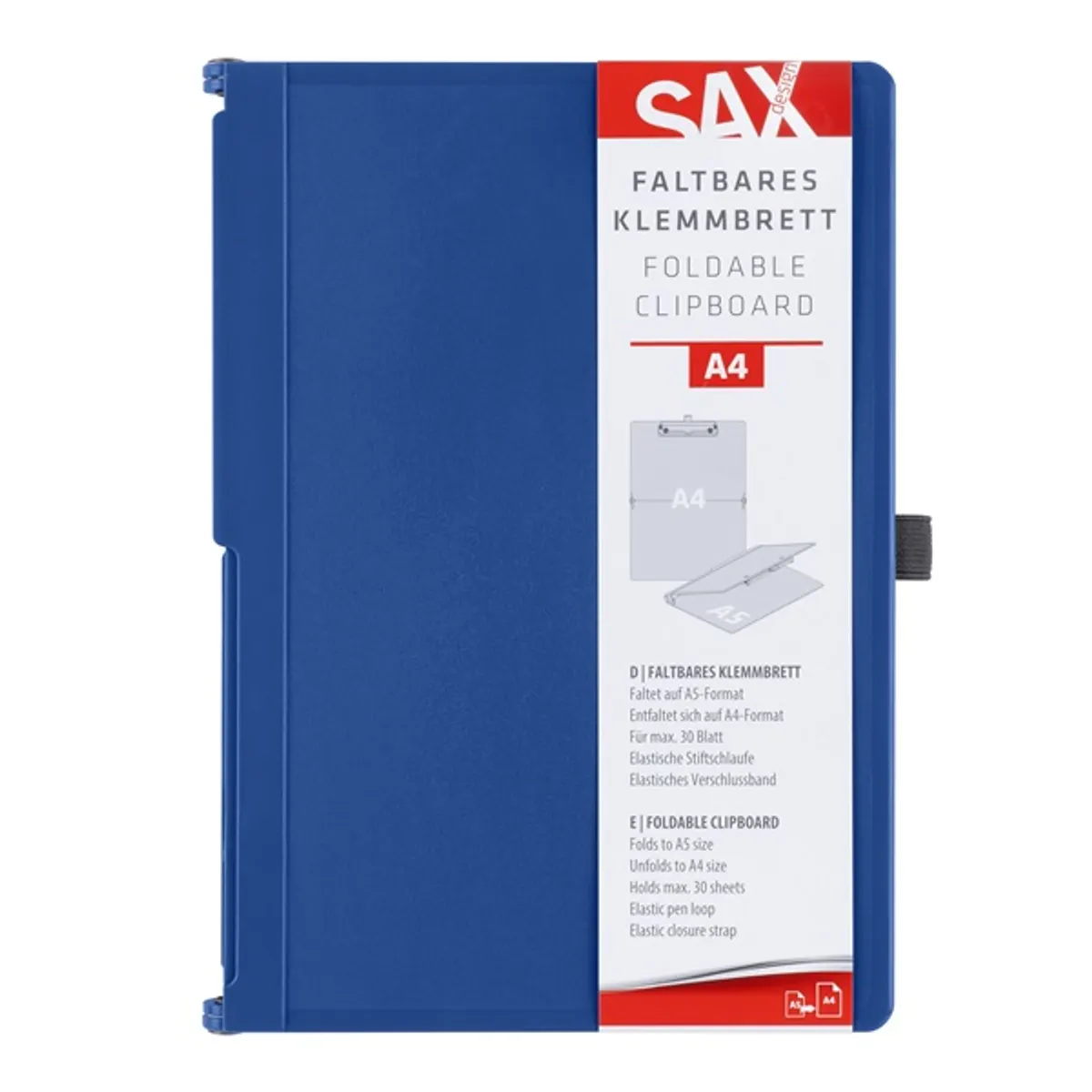 Sax összehajtható A5-A4 kék felírótábla #1