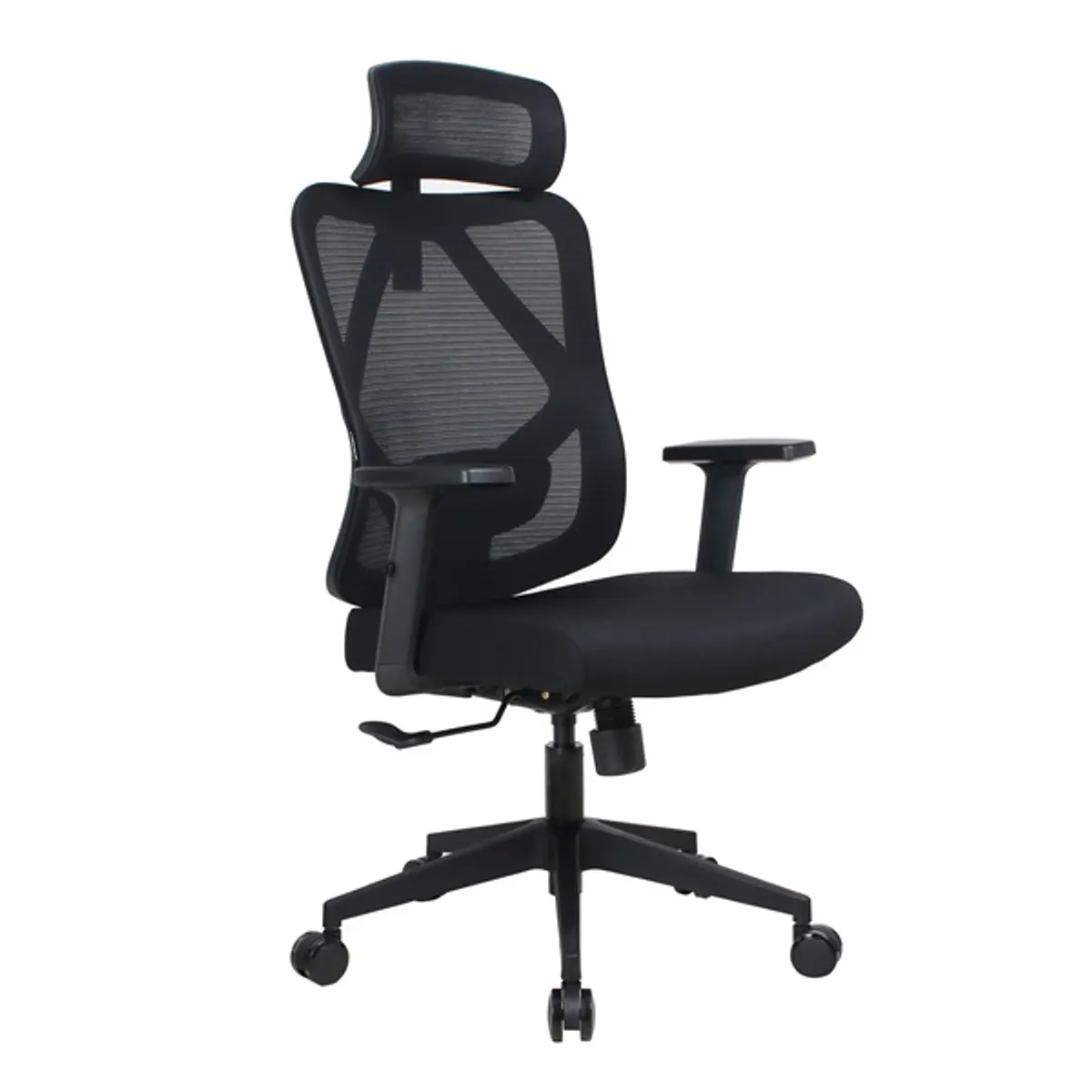 IRISOffice Eclipse fekete ergonómikus, szövet-hálós irodai forgószék fej és háttámasszal #2