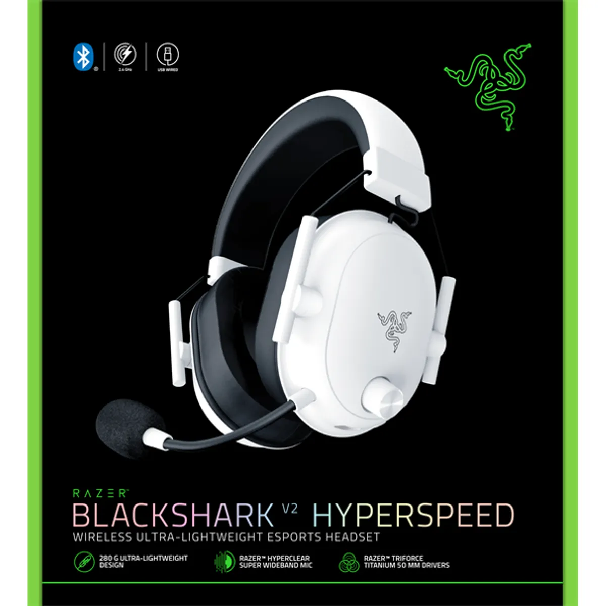 Razer BlackShark V2 HyperSpeed fehér vezeték nélküli gamer headset #7