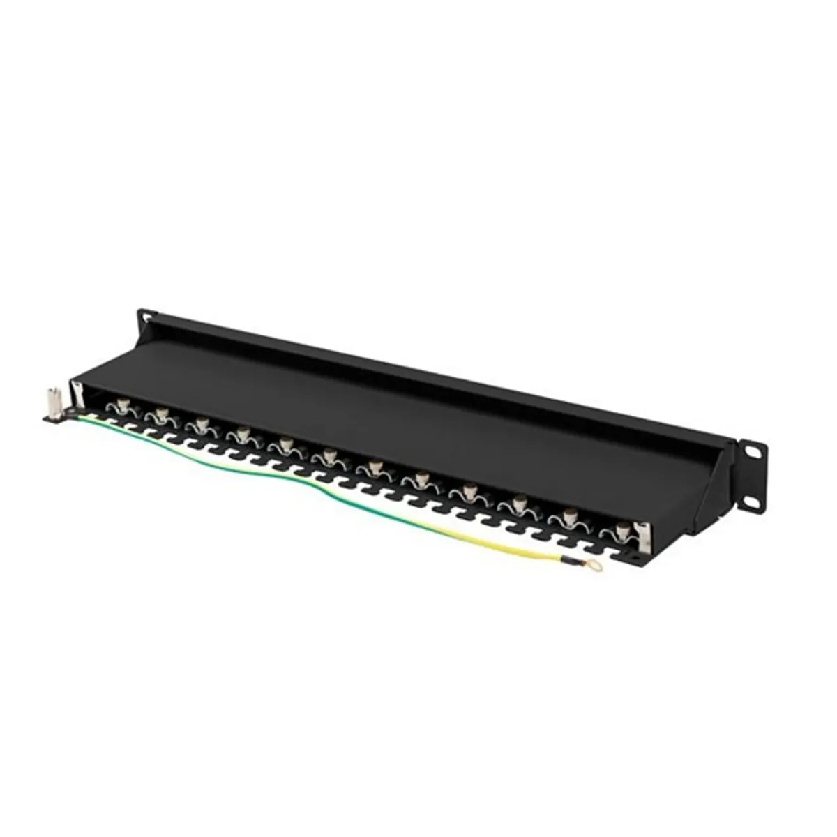 Lanberg PPS7-1024-B 19" 1U 24port Cat.7 FTP árnyékolt fekete patch panel #5