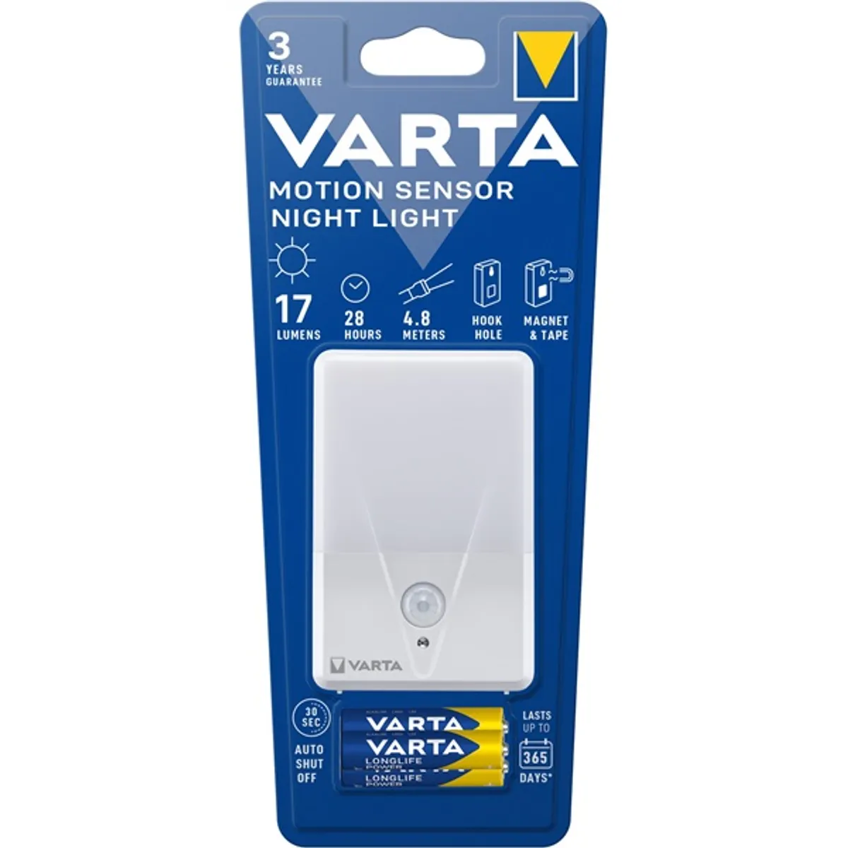 Varta 16624101421 Motion Sensor Night Light éjjeli lámpa + 3db AAA elem #6