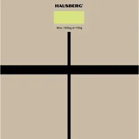 Hausberg HB-6003AB üveg fürdőszobai mérleg bézs