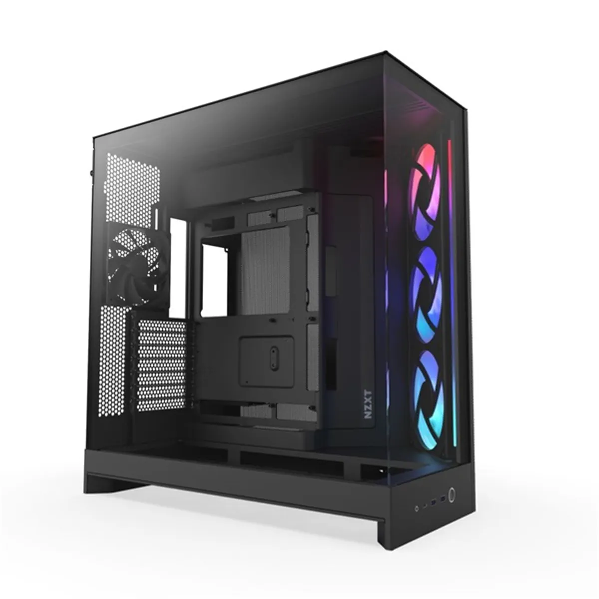 NZXT H9 Flow RGB 2025 fekete (táp nélküli) ablakos ATX ház #1