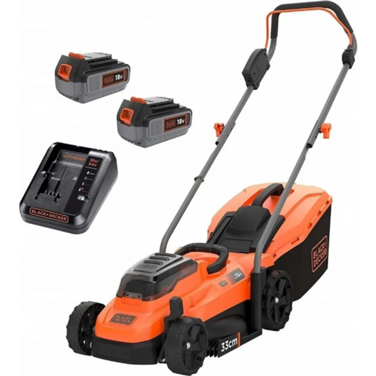 Black & Decker BCMW3318L2-QW akkuval és 2A töltővel akkumulátoros fűnyíró #1