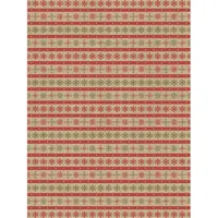 IRIS Karácsonyi tekercses KRAFT csomagolópapír,  200x70cm, különböző mintákkal, 60g/m2 #9