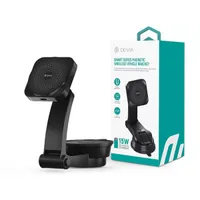 Devia ST398735 Smart Series Magnetic 15W műszerfalra/szélvédőre helyezhető fekete vezeték nélküli autós töltő/tartó #1