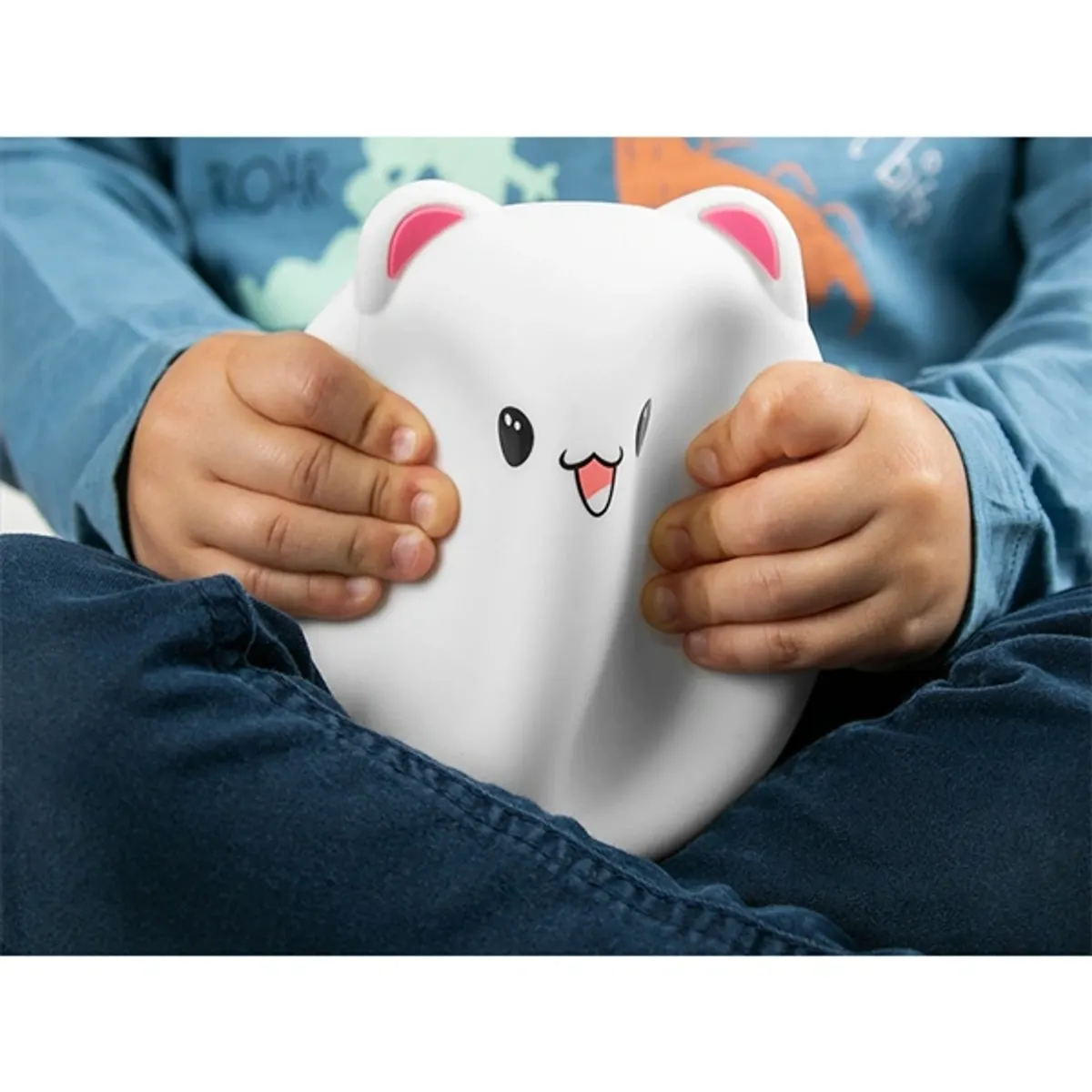 Tracer Teddy Bear, RGB LED, 5 színtónus, 4 világítási mód, Szilikon, Vezeték nélküli, éjszakai lámpa #5