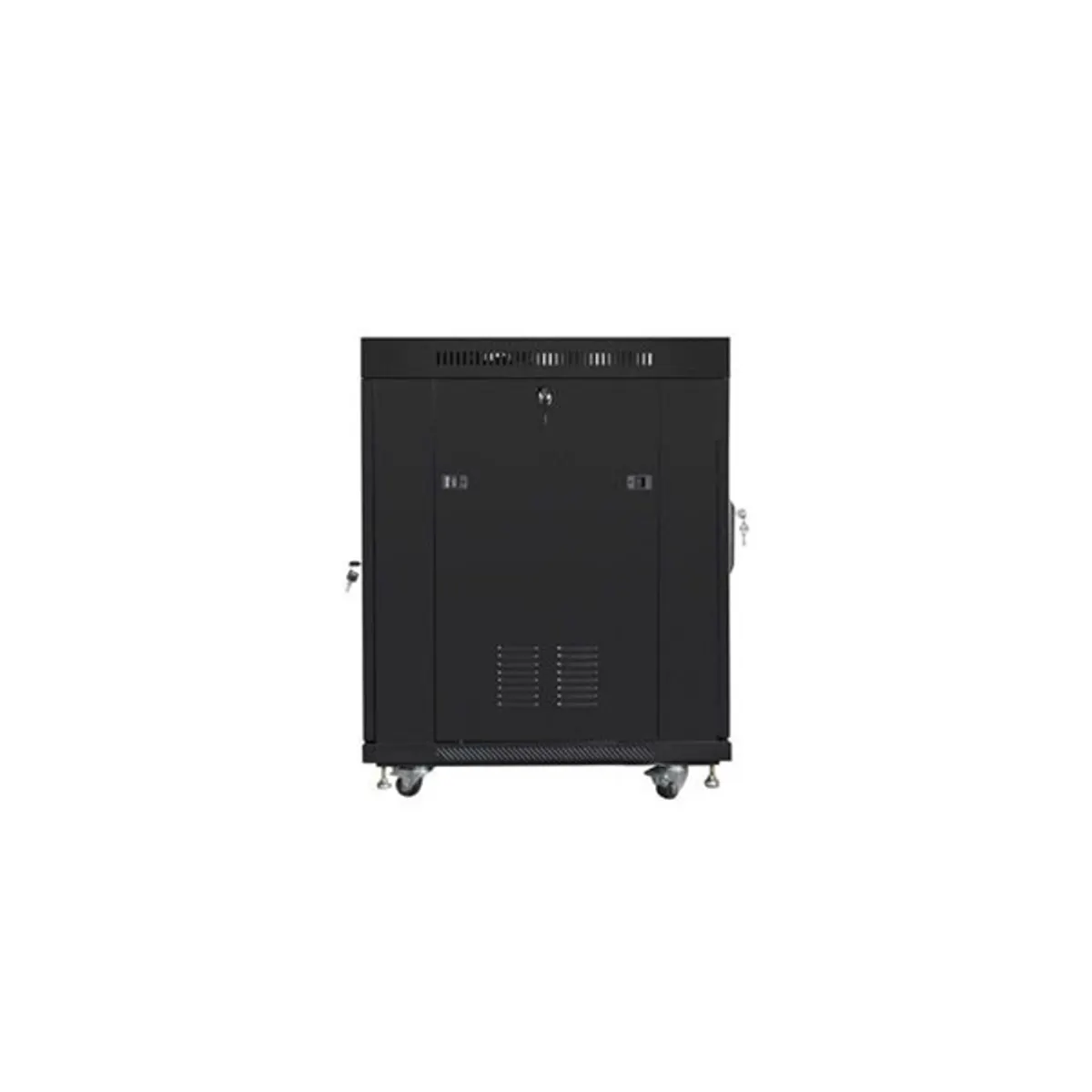 Lanberg FF01-6815-12BL 19" 15U SZÉL:600mm MÉLY:800mm MAG:898mm lapraszerelt LCD üvegajtós fekete rack szekrény #4