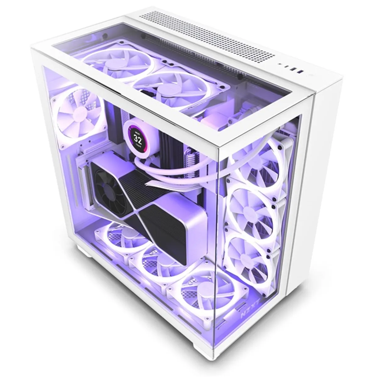 NZXT H9 Elite Fehér (Táp nélküli) ablakos ATX ház #1
