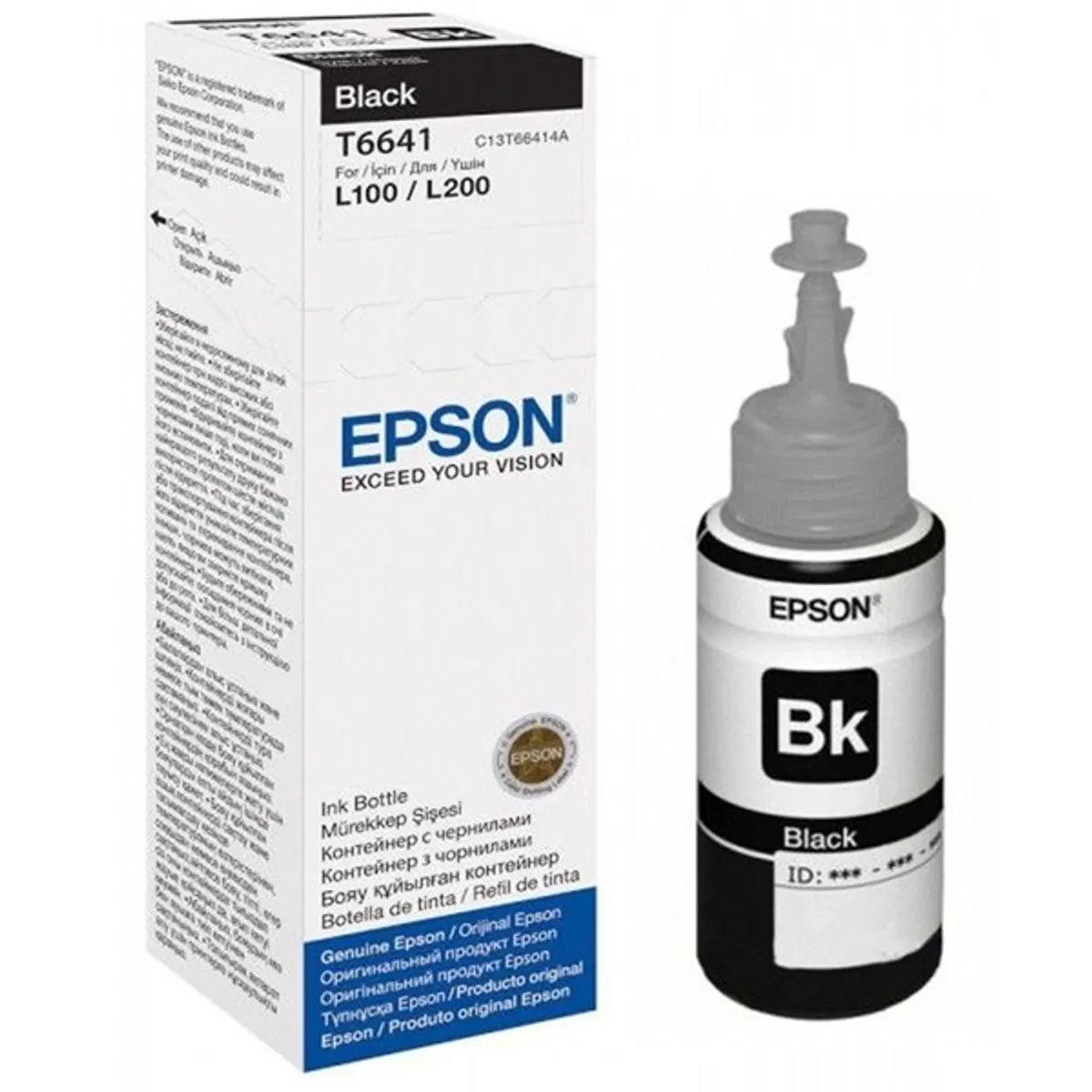Epson C13T66414A T6641 70ml EcoTank kompatibilis fekete tintapalack #4