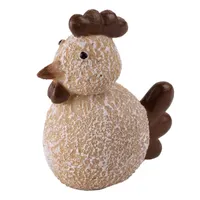 IRIS dekor műgyanta tyúk barna 5,4x6,2hcm