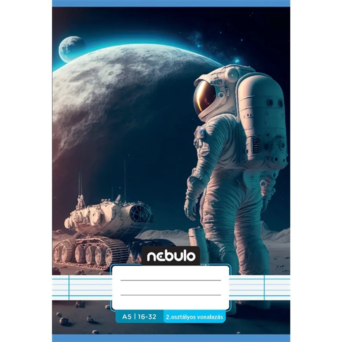 Nebulo Vagány minták A5 2. osztályos 16-32 tűzött vonalas füzet #8
