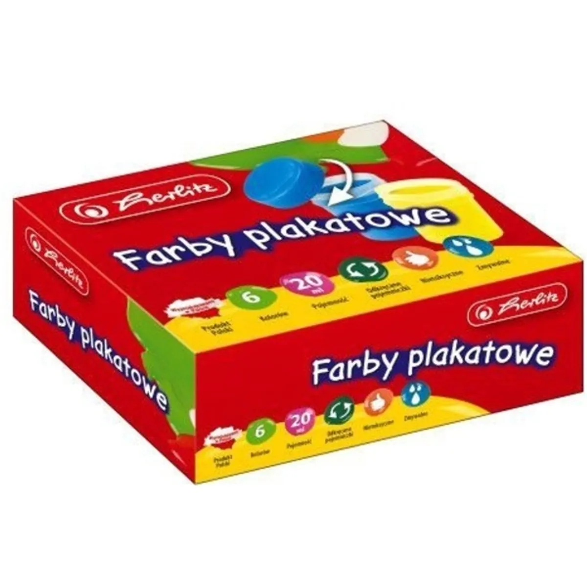 Herlitz 6 szín (6x20ml) tégelyes tempera #1