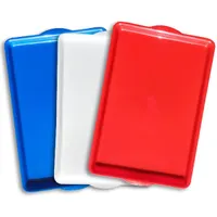 Műanyag szögletes 43x28cm piros tálca #1