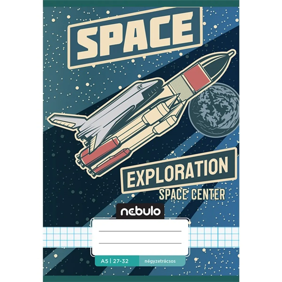 Nebulo Vagány minták II A5 27-32 tűzött kockás füzet #8