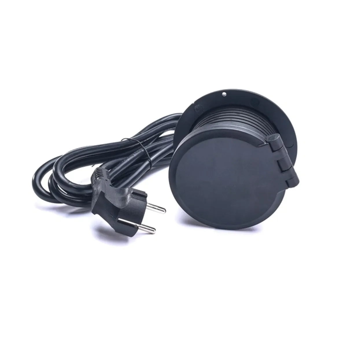 TOO GPS-105-1B IP20,1x 2P+F,USB-A,Type-C,Qi- töltés,kábelkiv.,fekete asztalba süllyeszthető elosztó #3