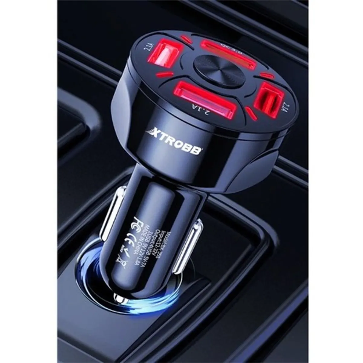 Izoxis USB autós töltő + Izoxis USB - USB Type-C/microUSB/Lightning kábel #4