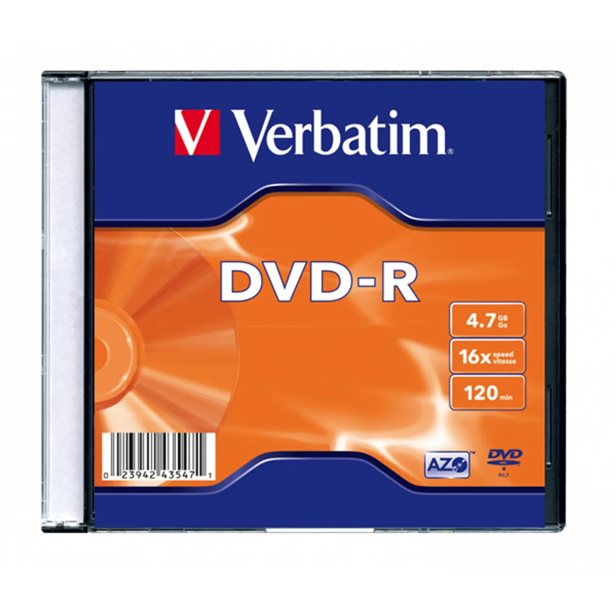 VERBATIM 43547 DVD-R 4,7GB/16x/matt ezüst írható felület/egyszer írható DVD 1db #1