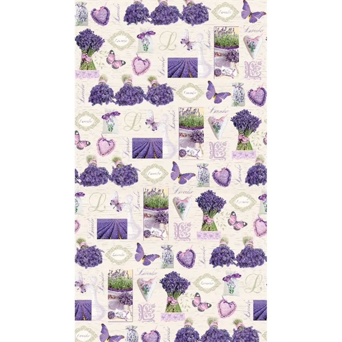 IRIS tekercses csomagoló papír, levendula, különböző mintákkal, 200x70cm, 60g/m2 #4