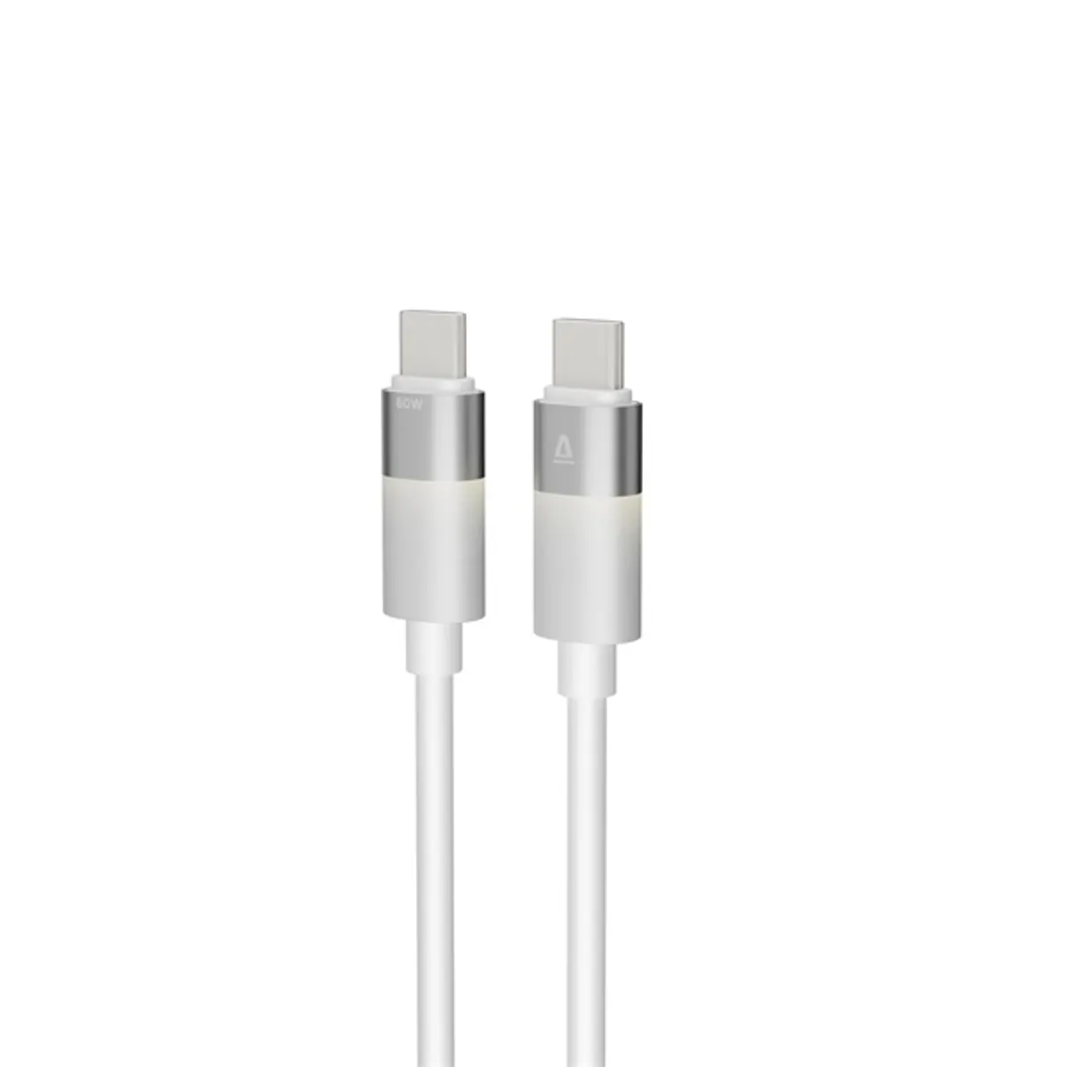 AVAX CB317 GLOWY 2m 60W USB-C fehér gyorstöltő kábel #2