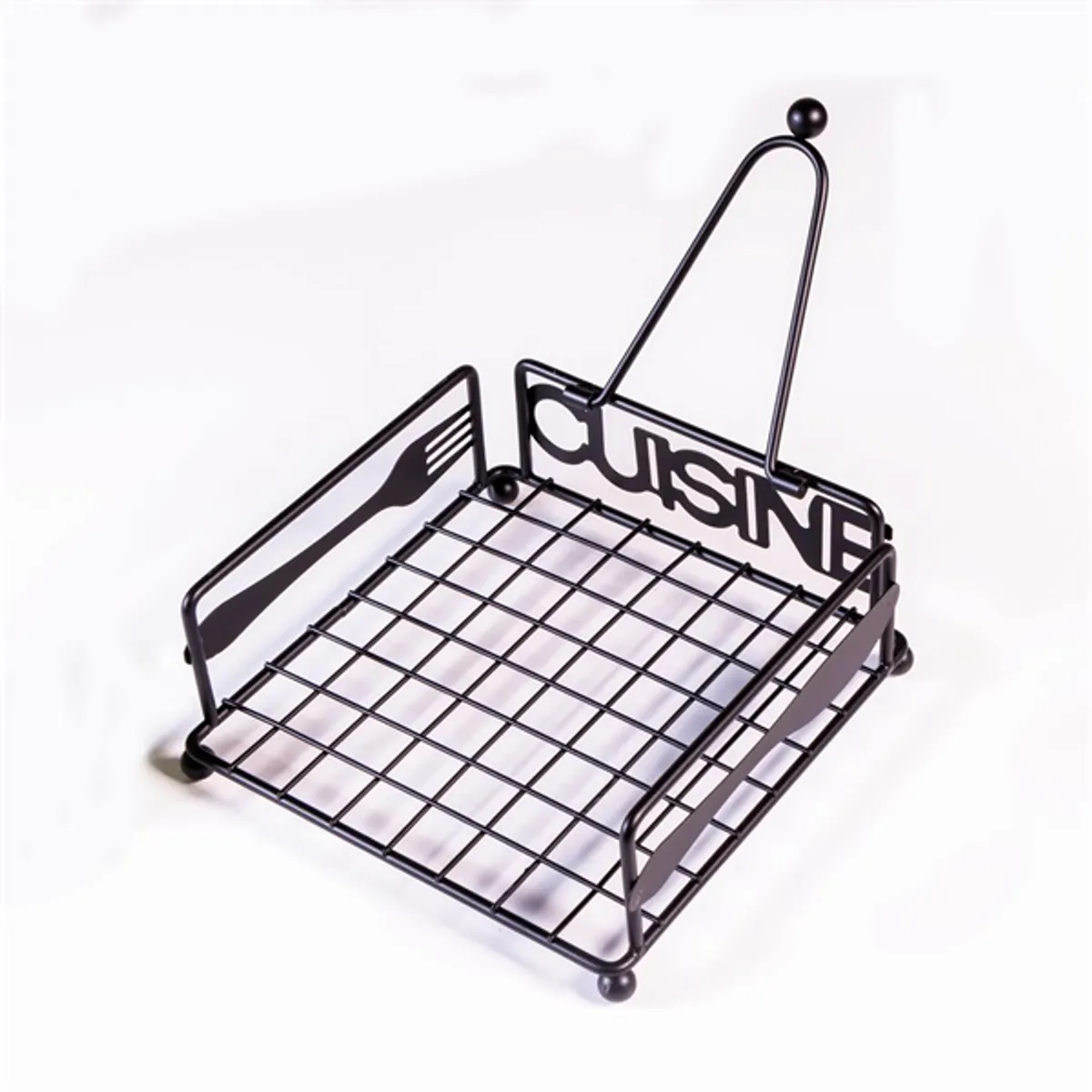 IRIS KT-211 CUISINE fémrácsos szalvétatartó 18cmx18cmx7cm #2