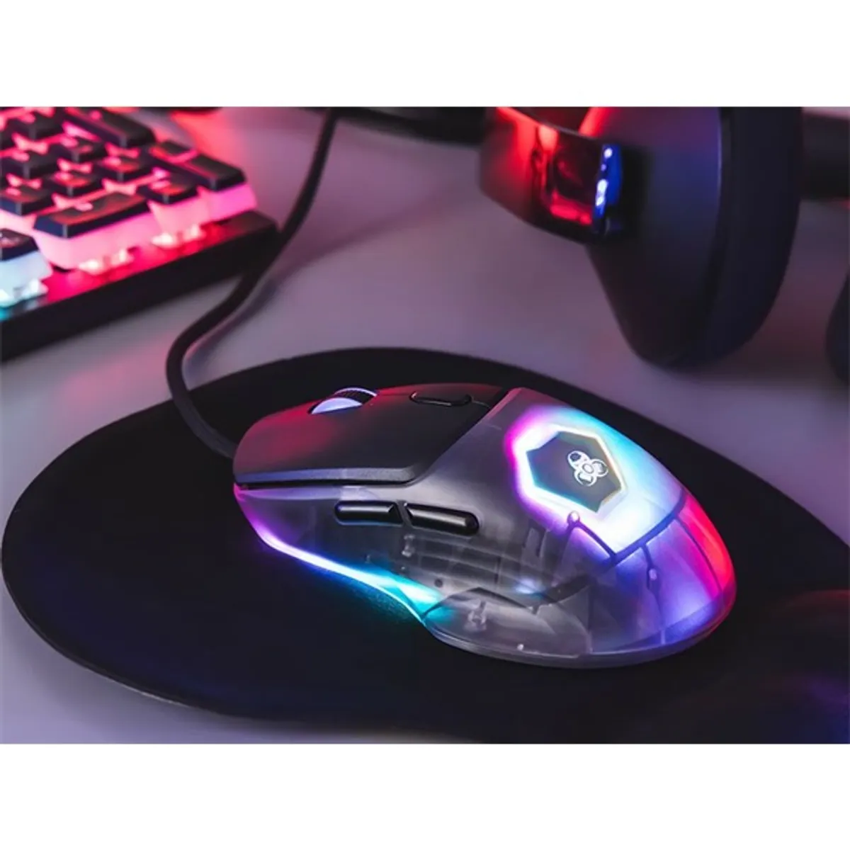 Tracer Neon GameZone USB RGB fekete/átlátszó egér #9