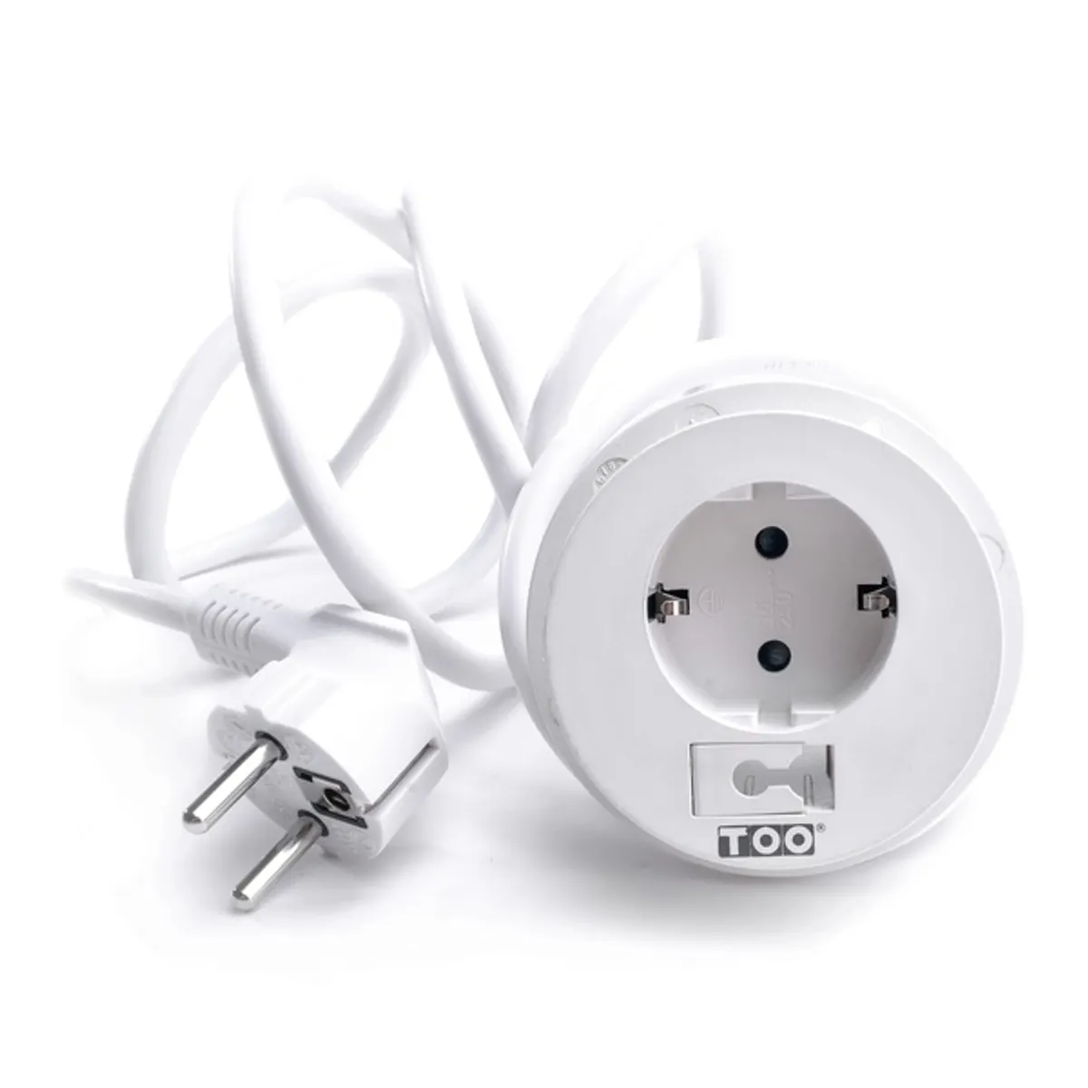 TOO GPS-202-1W IP20, 1x 2P+F, kábelkivezetéssel, fehér asztalba süllyeszthető elosztó #5